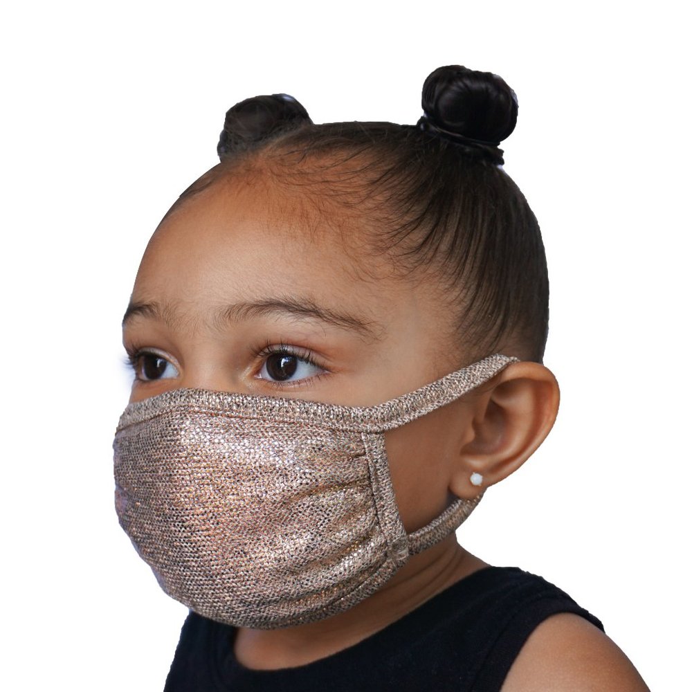 NEW WASHABLE Golden Sparkle Kids Face Mask Bundle - Picture 5 of 7